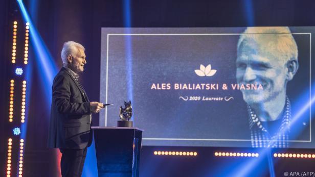 Nur der weißrussische Preisträger Beljazki war zugegen