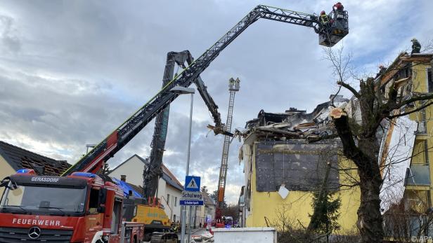 Der Ort der in Langenzersdorf bewusst herbeigeführten Explosion