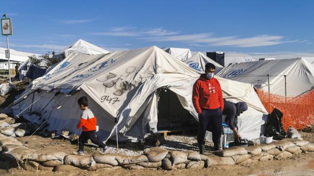 Flüchtlingslager Kara Tepe im Dezember