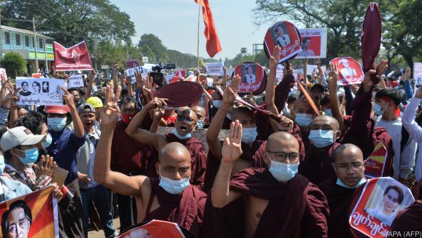 Anhaltende Proteste in Myanmar