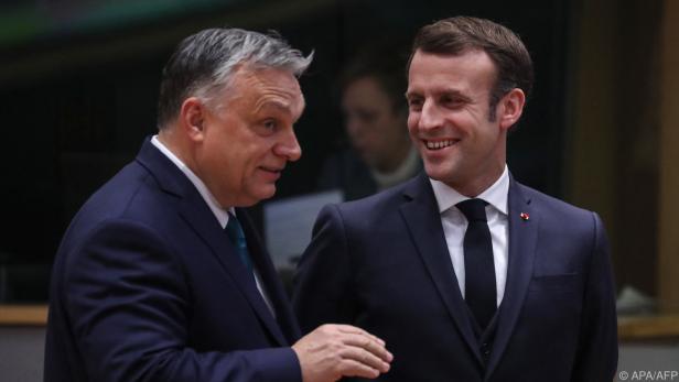 Orban (l.) und Macron machen sich für Kernkraft stark