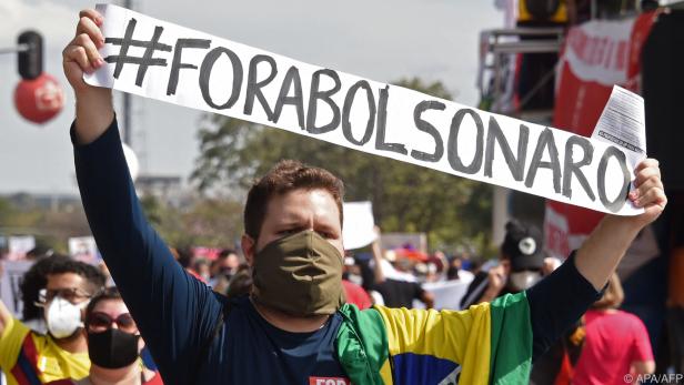 "Bolsonaro raus" lautete das Motto beim Protest in Brasilia
