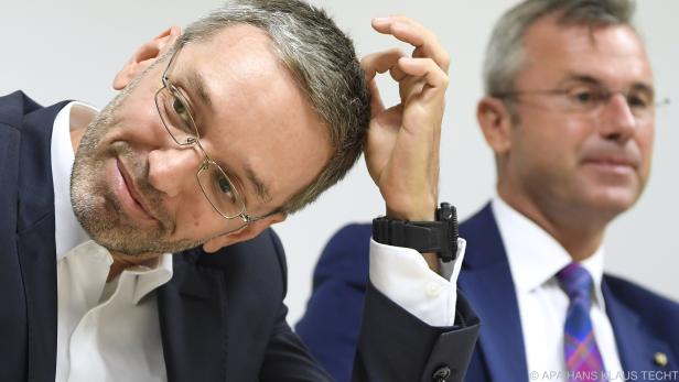 FPÖ-Klubobmann Kickl mit dem zurückgetretenen Parteichef Hofer