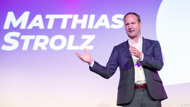 Matthias Strolz bei seinem Abschied von den NEOS im Jahr 2018