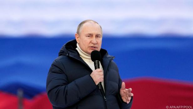 Putin sprach vor seinen Anhängern