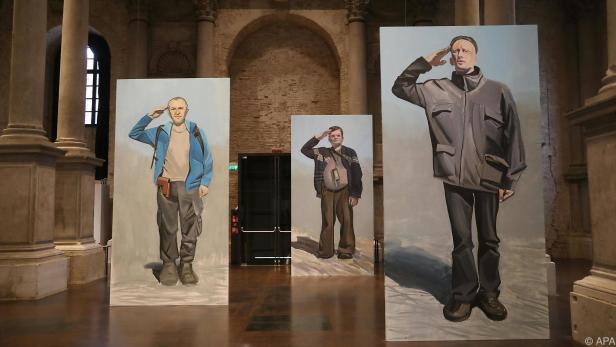 Lesja Chomenko porträtierte ukrainische Männer, die in den Krieg zogen