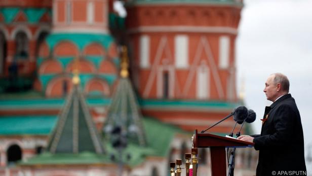 Putin im Vorjahr bei seiner Rede zum Siegestag am Roten Platz