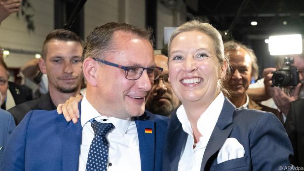 Tino Chrupalla und Alice Weidel nach der Wahl zur AfD-Doppelspitze