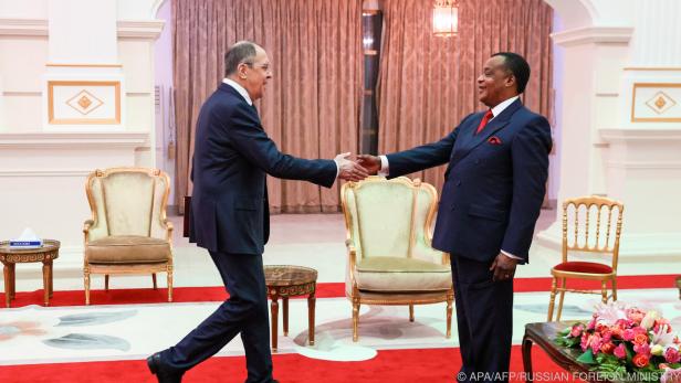 Lawrow traf Langzeit-Präsident Sassou Nguesso