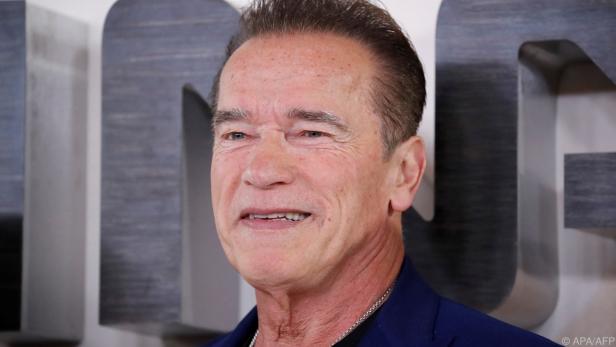 Arnie bei der Präsentation seines letzten "Terminators" 2019 in London