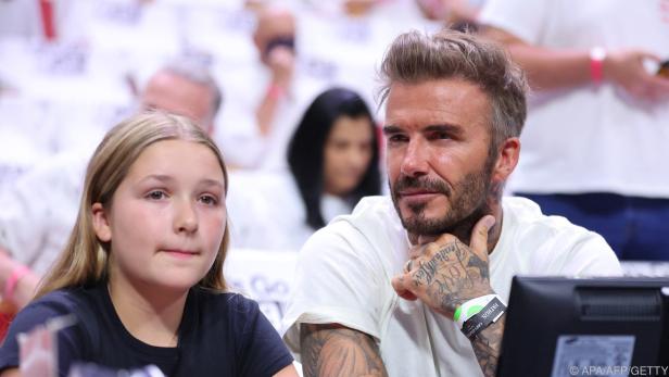 David Beckham zeigte sich nicht so textsicher wie Tochter Harper