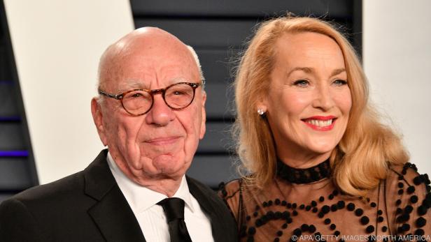 Medienmogul Rupert Murdoch und Jerry Hall 2019 bei der Oscar-Party