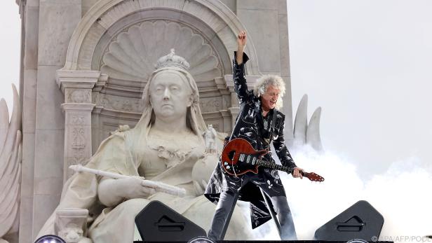 Queen-Gitarrist Brian May anlässlich der Thronjubiläumsfeier im Juni