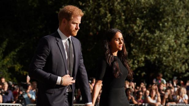 Prince Harry und Ehefrau Meghan sind für die Trauerfeiern in London