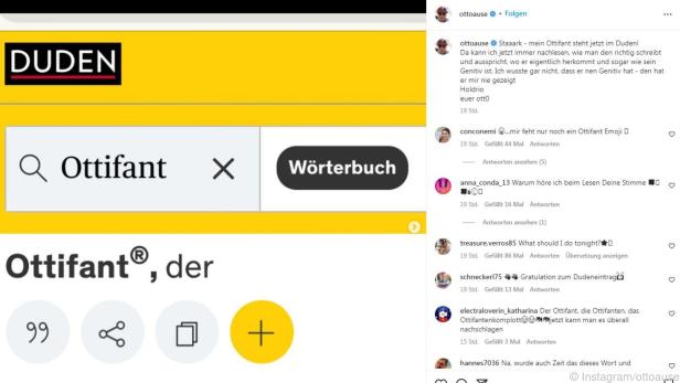 Waalkes freut sich auf Instagram über den Duden-Eintrag