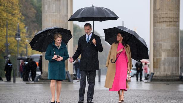 Berlin erlebte das Königspaar im Regen