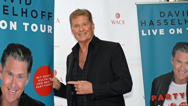 David Hasselhoff startet seine Tour gut gelaunt