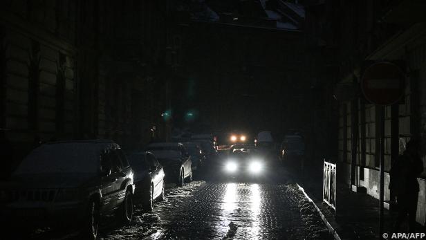 Auch Lemberg in der Westukraine blieb vergangene Nacht dunkel