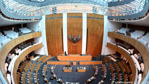 Fast fertig: der Sitzungssaal des Nationalrats