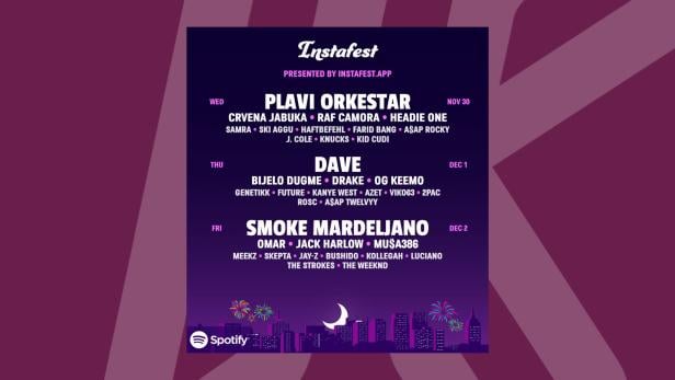 Spotify Festival Lineup via Instafest