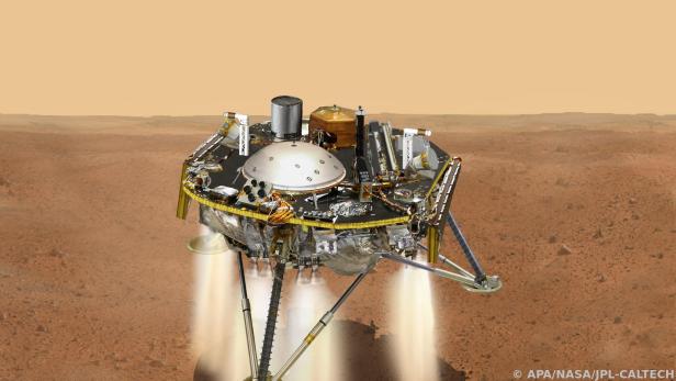 Der Mars-Lander "Insight" in einer Illustration der NASA