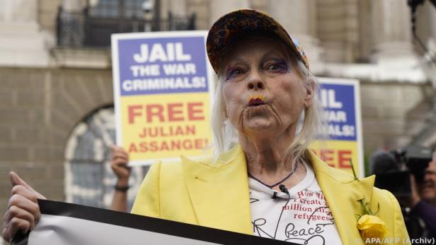 Vivienne Westwood setzte sich öffentlich für Julian Assange ein