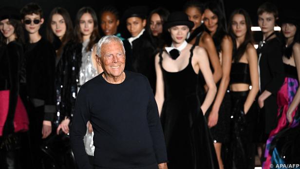 Giorgio Armani bei der Mailänder Modewoche