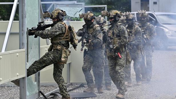 Südkoreanische Soldaten in Aktion