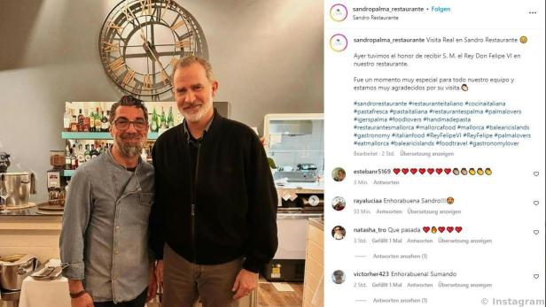 König Felipe zu Besuch im "Sandro Restaurante" in Palma