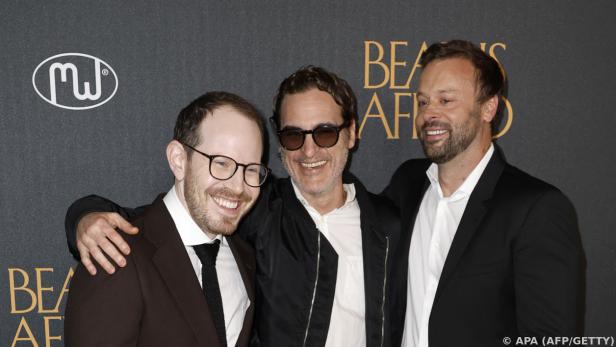 Ari Aster, Joaquin Phoenix und Lars Knudsen bei Premiere