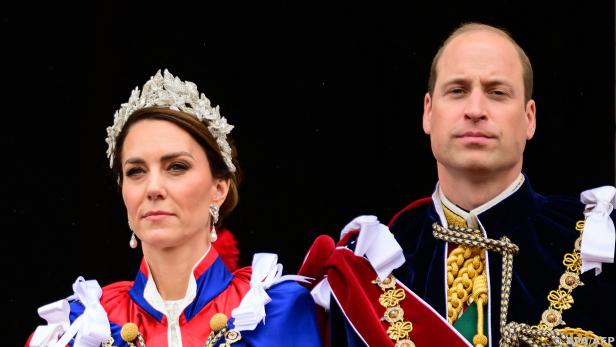 Kate und William am Tag zuvor auf dem Balkon des Buckingham-Palasts