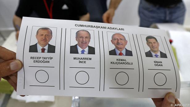Erdogan liegt zumindest im Alphabet vor seinen Mitbewerbern