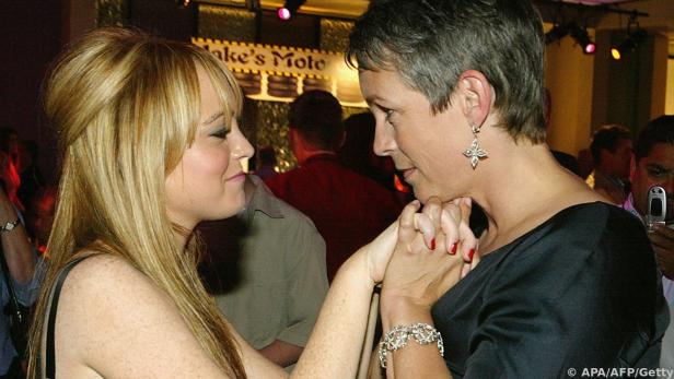 Lindsay Lohan und Jamie Lee Curtis nach "Freaky Friday"-Premiere 2003