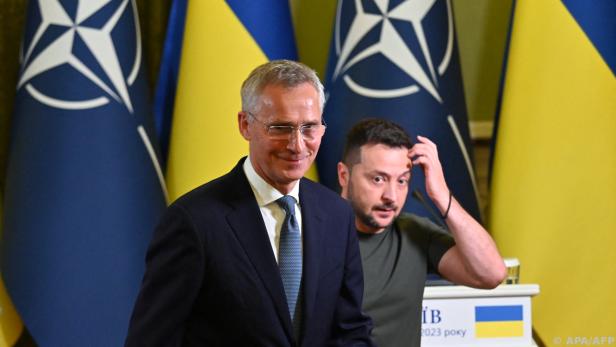 Bereits zum zweiten Mal seit Kriegsbeginn besuchte der NATO-Chef Kiew
