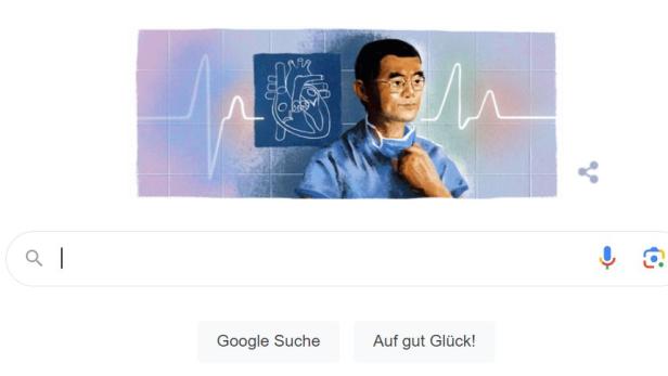 Google-Suchleiste mit Bild von Victor Chang darüber