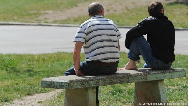 Asylsuchende in der Erstaufnahmestelle in Traiskirchen