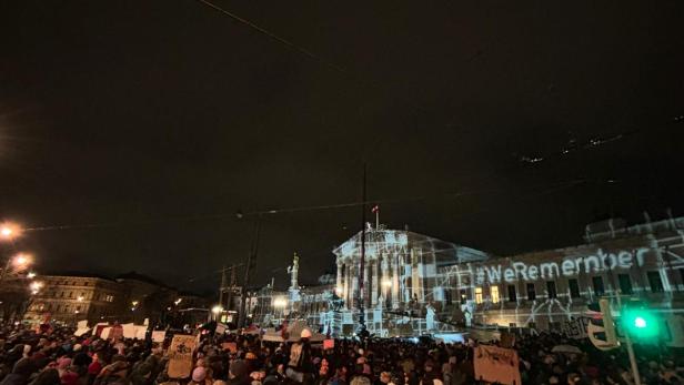 Demonstration in Wien gegen Faschismus