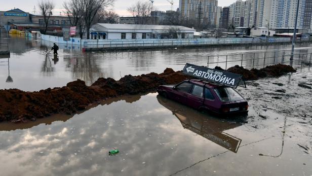 Foto aus dem überschwemmten Orenburg vom 13. April