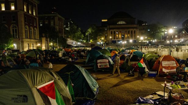 An der Columbia-Universität wurde ein Protestlager errichtet