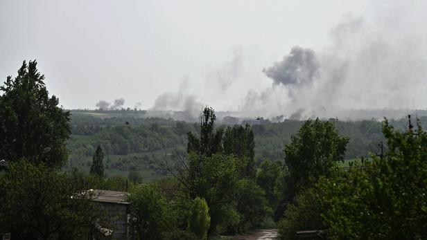 Lage an der Front in Otscheretyne in der Region Donezk