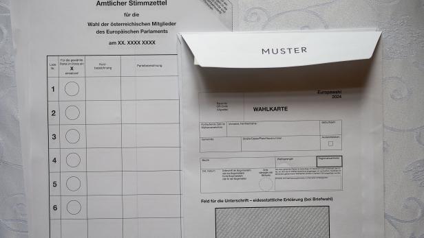 Muster eines amtlichen Stimmzettels und Muster einer Wahlkarte