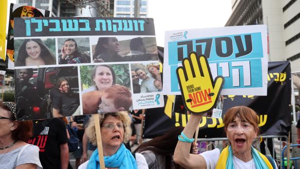 Tausende Demonstranten fordern in Israel sofortige Geisel-Freilassung