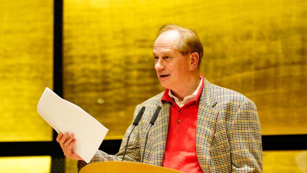 Josef Winkler als er heuer im Jänner Austro-Staatspreis 2023 erhielt