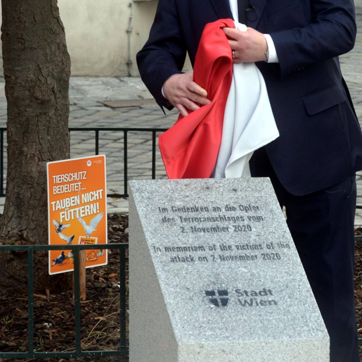 Gedenkstein für Terror-Opfer in Wien enthüllt
