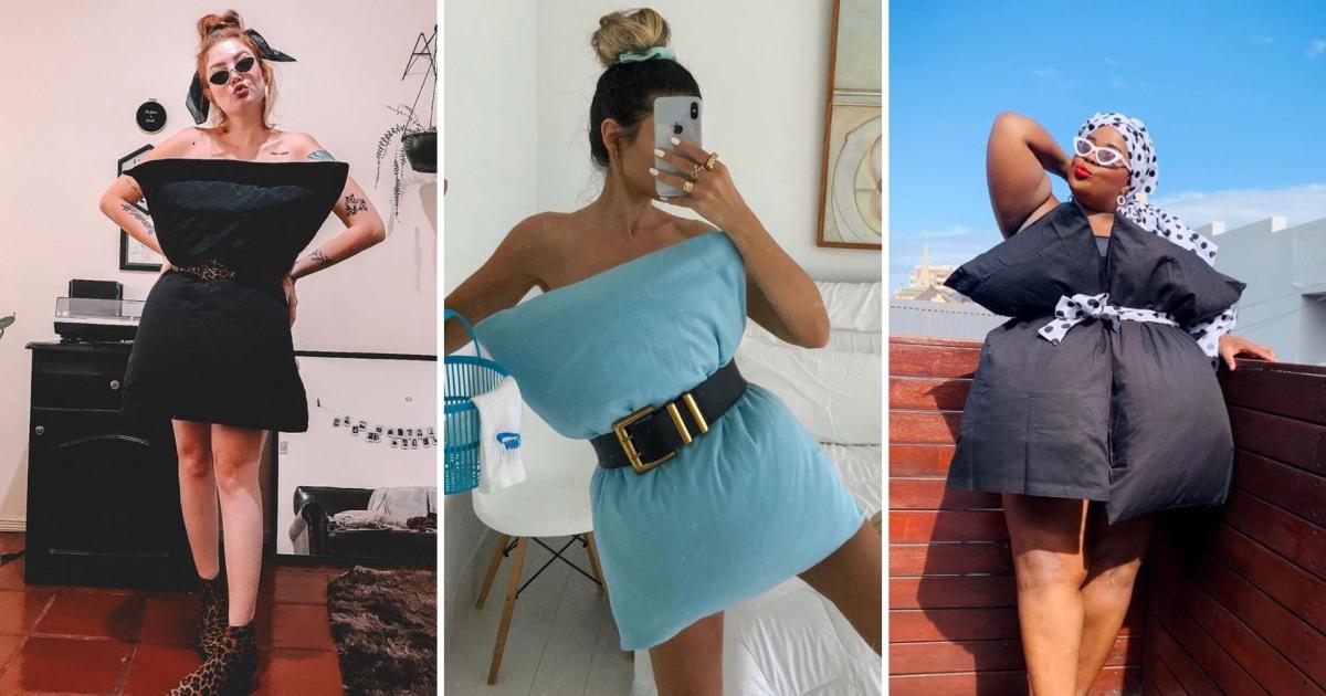 Polster als Kleider: Die Pillow Challenge erobert Instagram Polster als Kleider: Die Pillow Challenge erobert Instagram