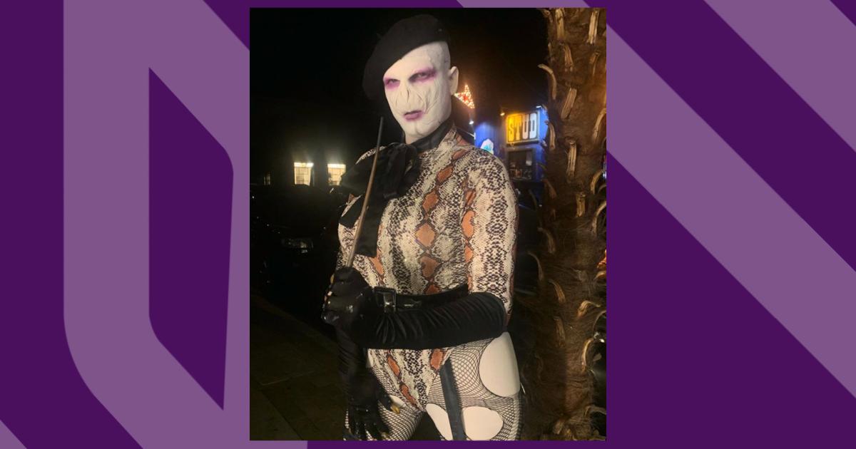 Lady Voldemort Diese Dragqueen sieht aus wie der, dessen Name nicht genannt werden darf